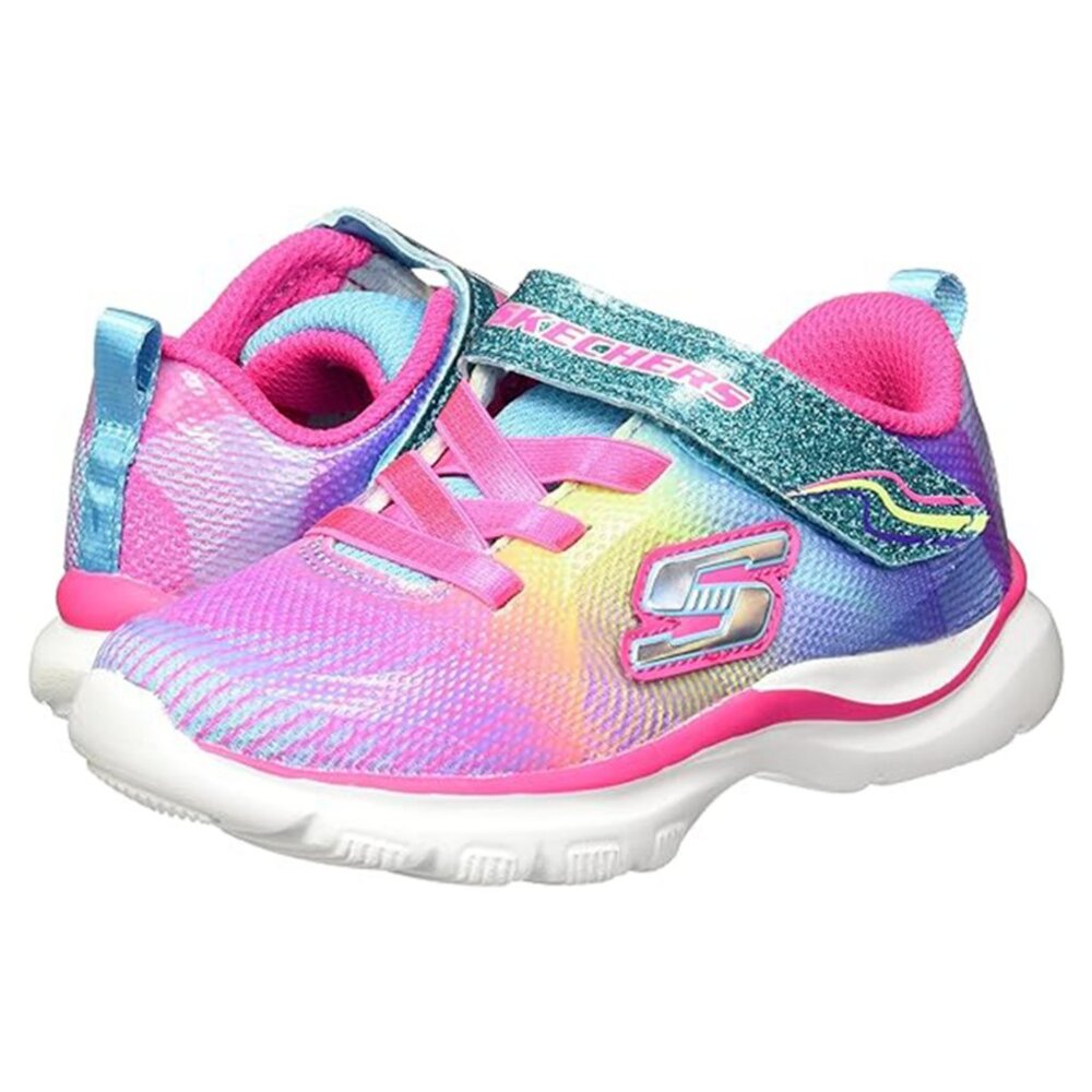 NWT Skechers Dash N Dazzle Rainbow Sneakers Girls 7